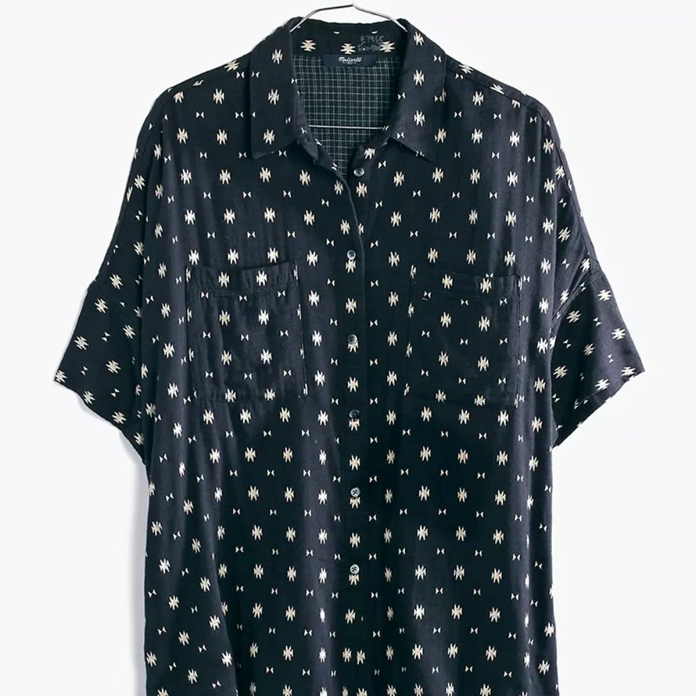 Madewell Courier Shirt in Orsa Print (XXS)